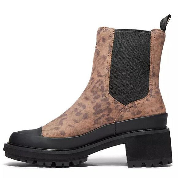 Timberland Kori Park 2.0 Chelsea Boots Size 9 Leopard Black Heel Lug Sole NEW - Picture 4 of 15